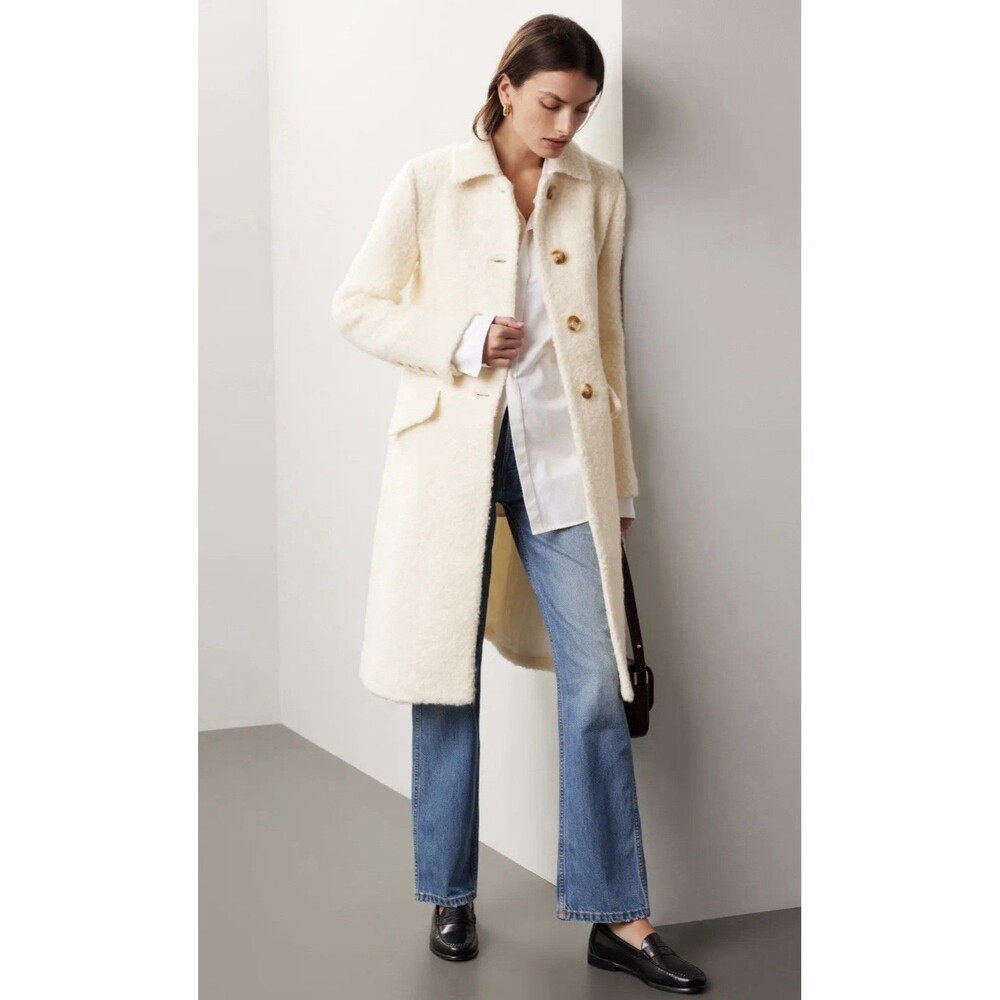 Marina Moscone Elegant Cream Women's Coat